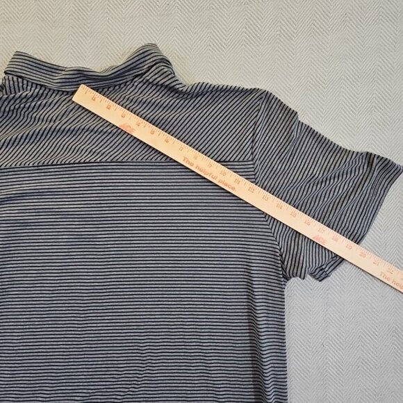 Adidas Golf 2-Button Polo Men's 2XL Gray Black Horizontal Stripe NWT Performance - Picture 15 of 16